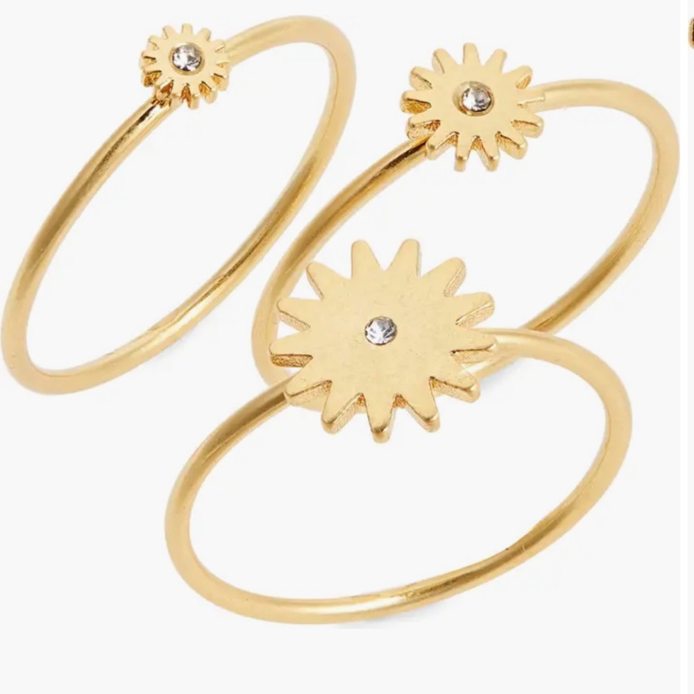 Madewell My Three Suns Ring Set, size 7 and 8 . New
